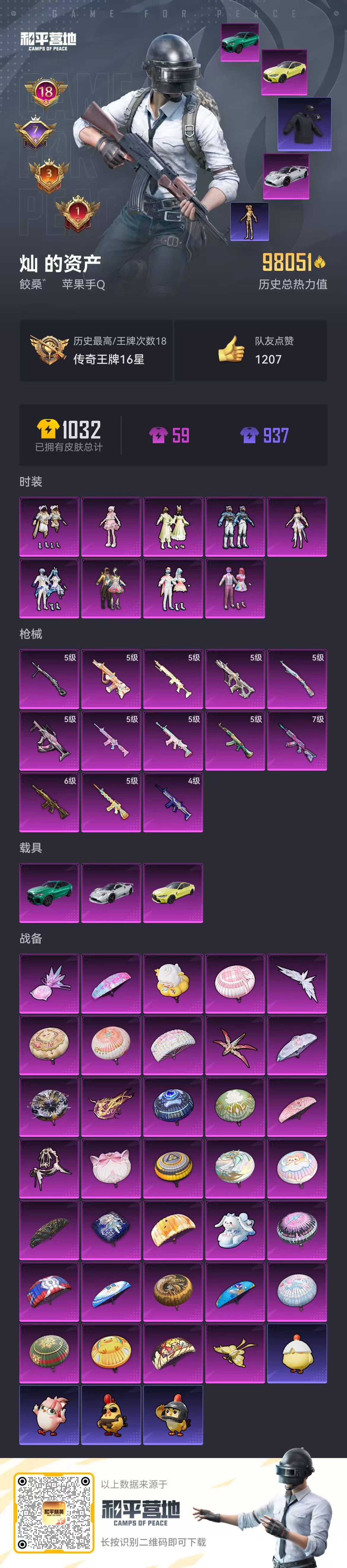 HPSJ3444899和平精英账号详情图4