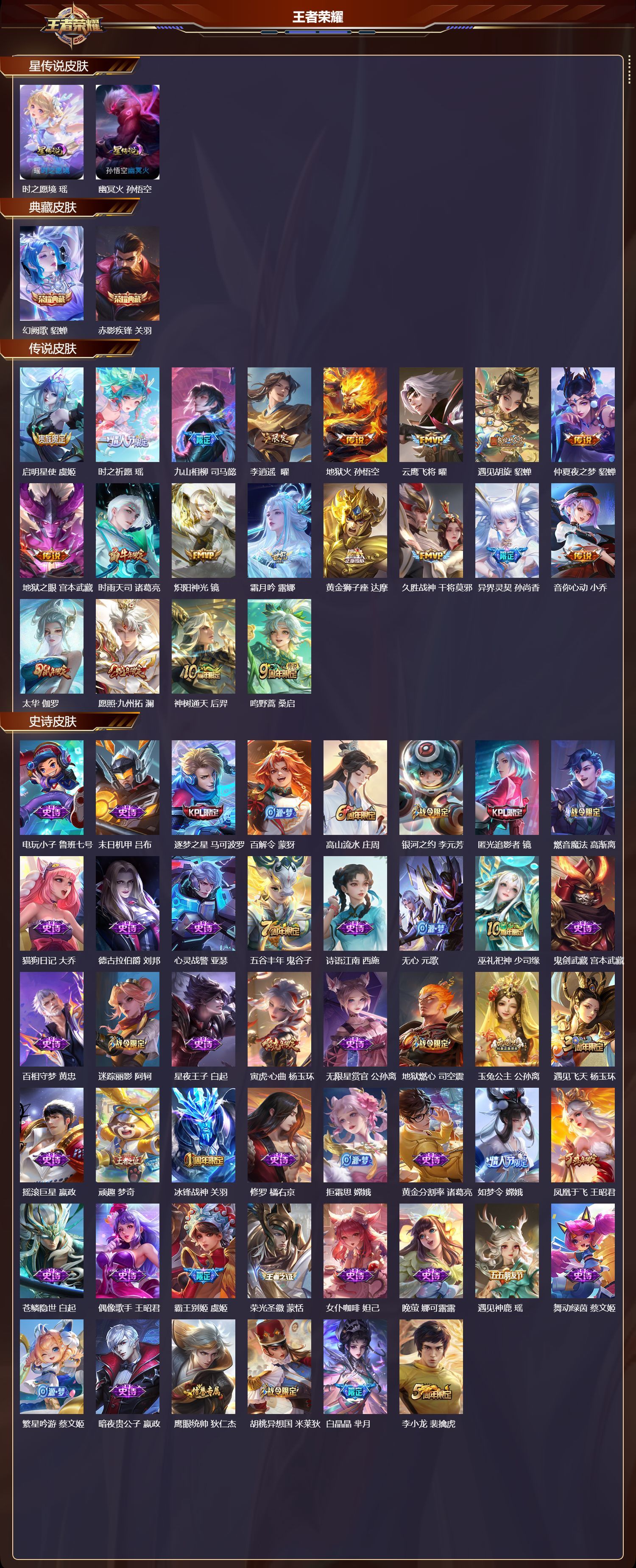 WZQM3473998王者荣耀账号详情图3 WZQM3473998王者荣耀账号详情图3