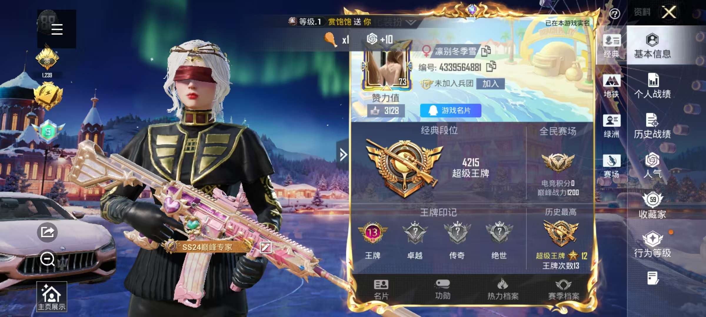 HPSJ3445004和平精英账号详情图2