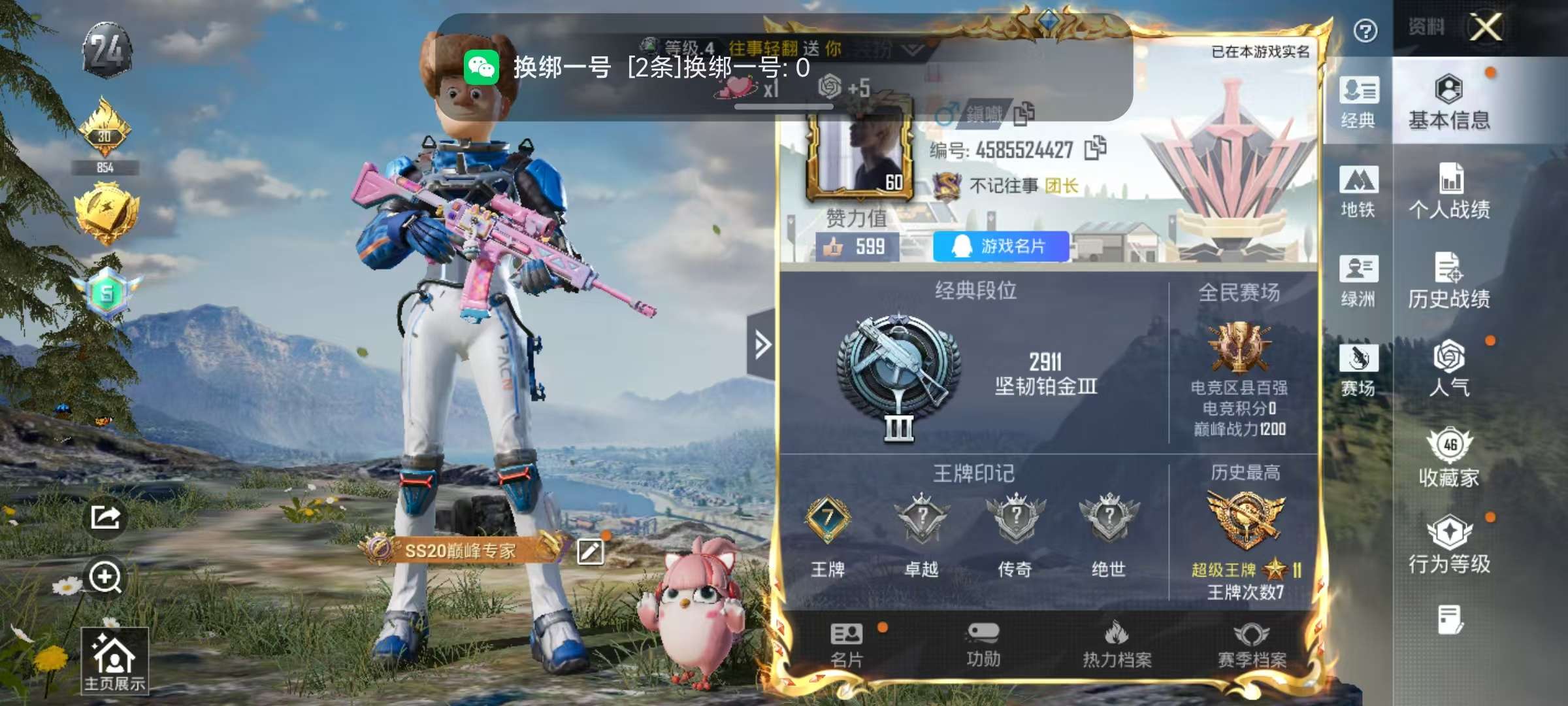 HPSJ3444982和平精英账号详情图4