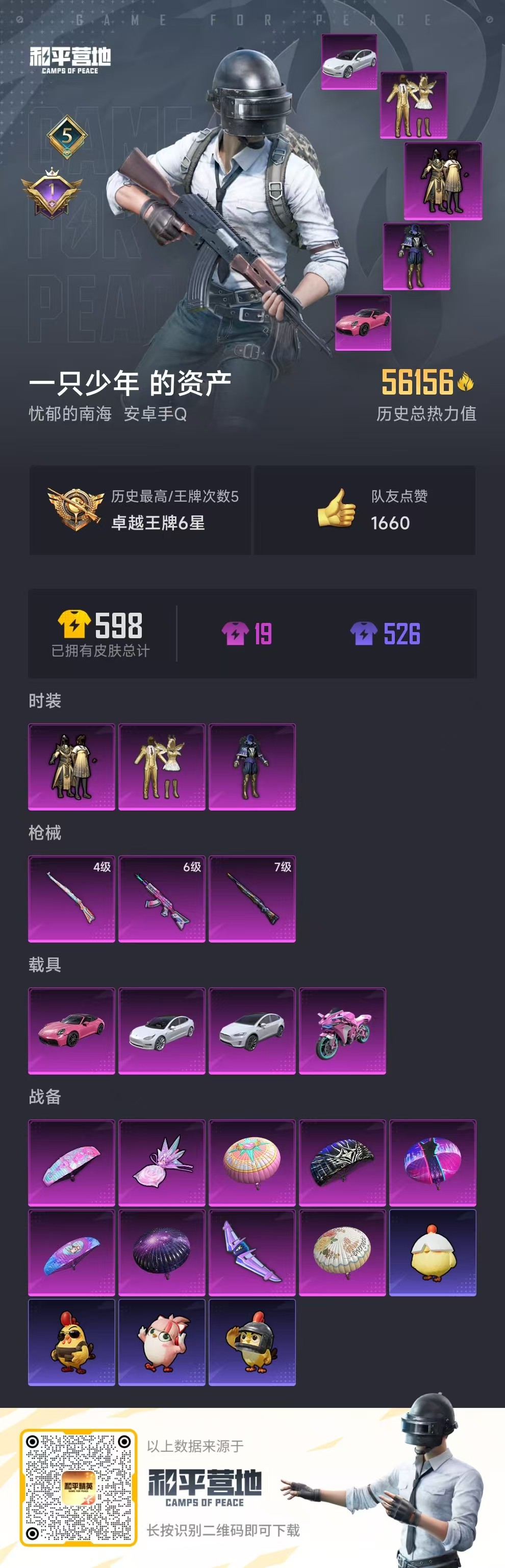 HPSJ3445088和平精英账号详情图4