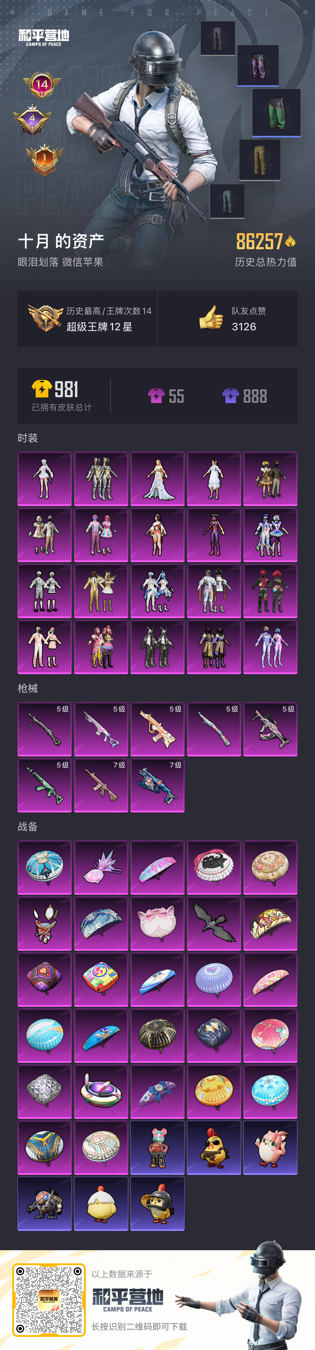 HPSJ3444889和平精英账号详情图4 HPSJ3444889和平精英账号详情图4