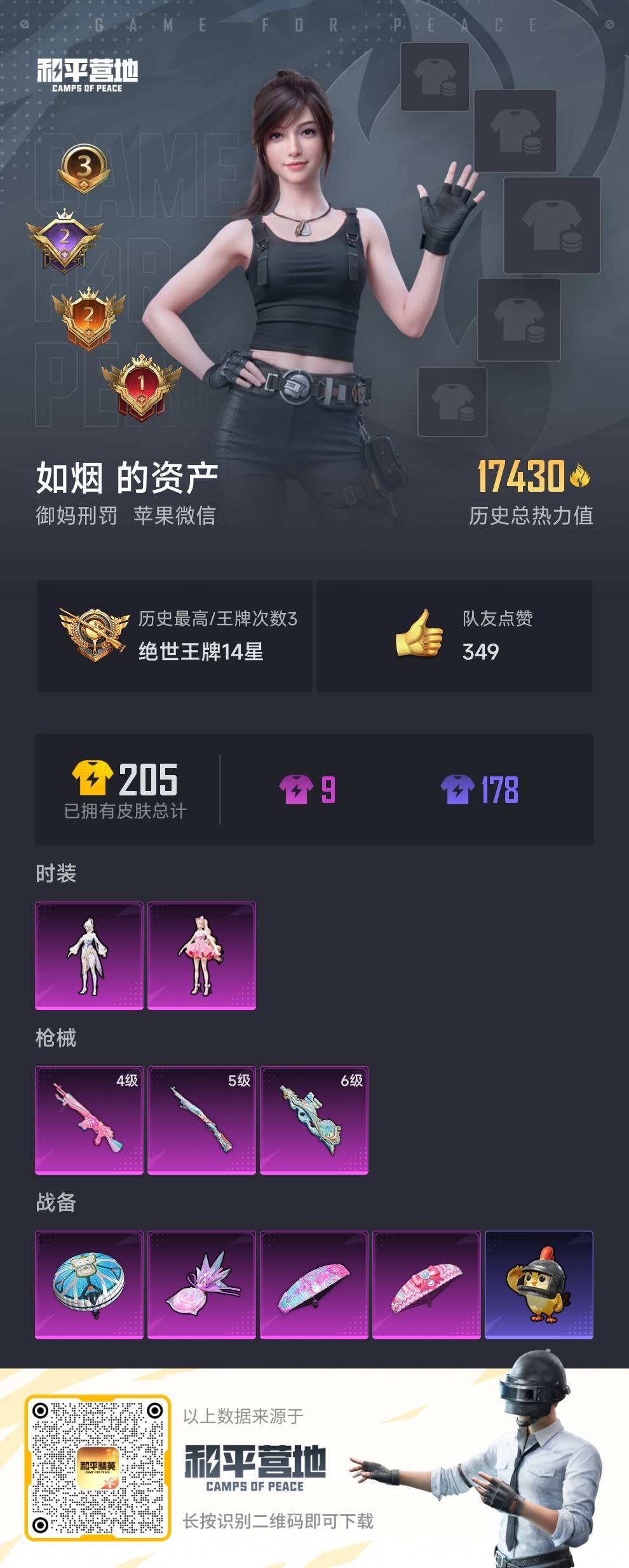 HPSJ3445010和平精英账号详情图3