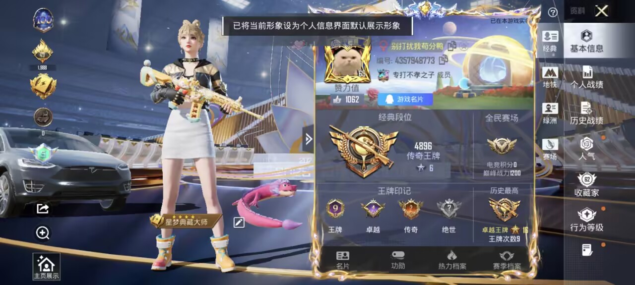 HPSJ3446389和平精英账号详情图2