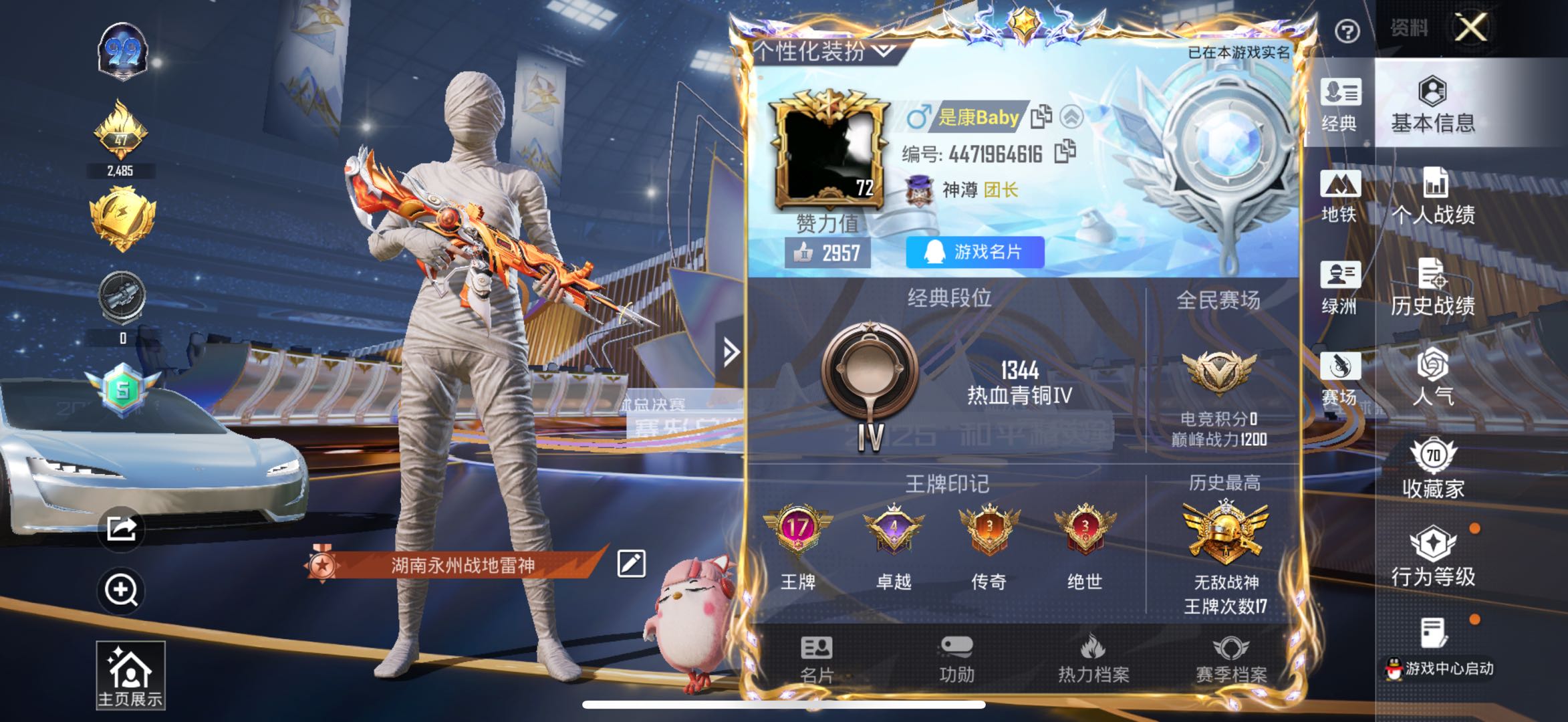 HPSJ3446307和平精英账号详情图2