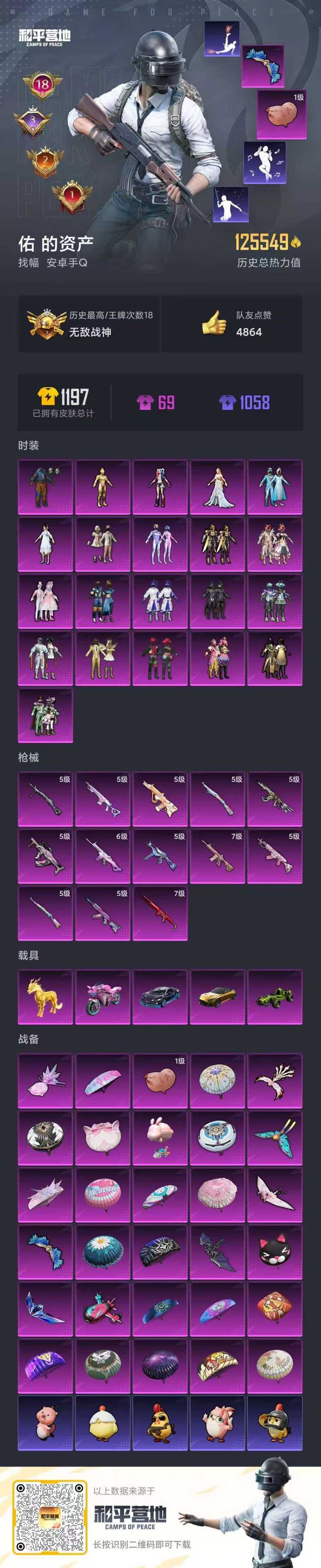 HPSJ3446663和平精英账号详情图3