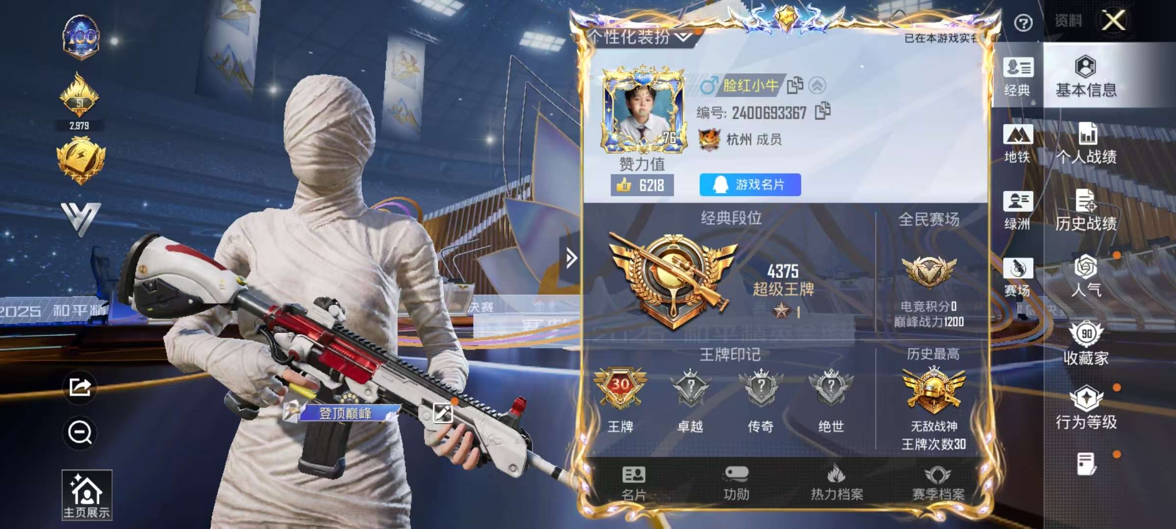 HPSJ3447506和平精英账号详情图4