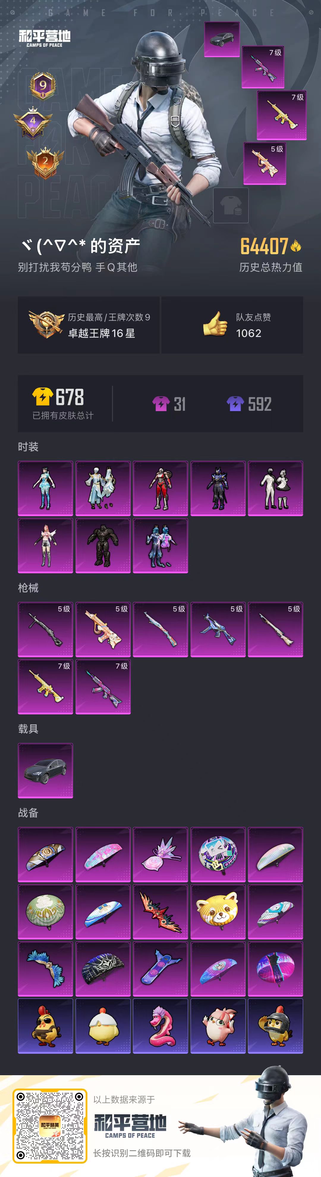 HPSJ3446201和平精英账号详情图3