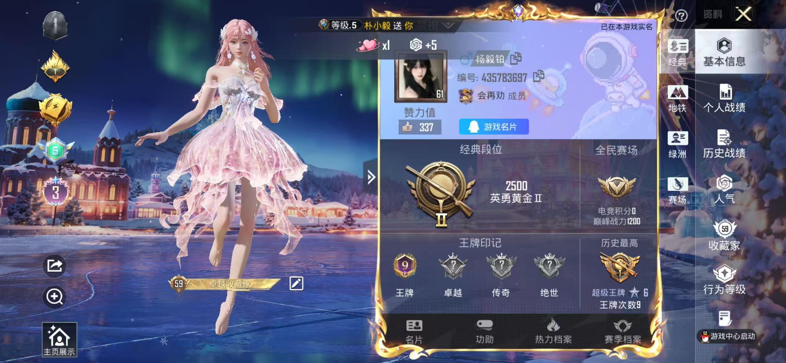 HPSJ3446190和平精英账号详情图2