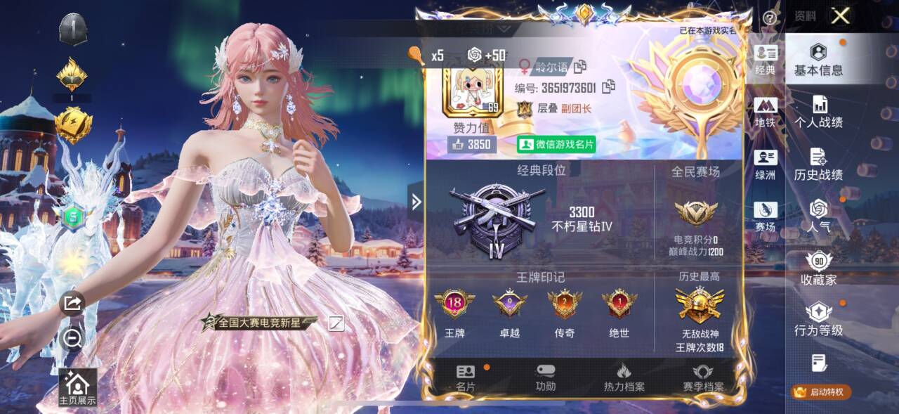 HPSJ3446309和平精英账号详情图2