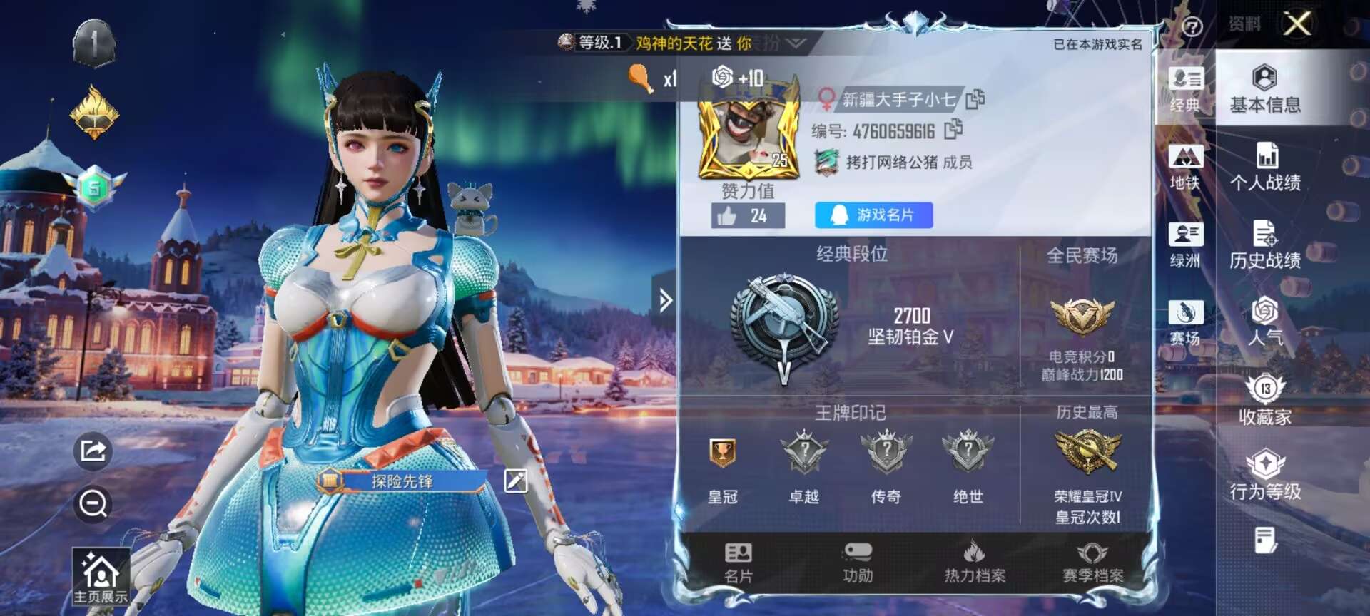 HPSJ3450139和平精英账号详情图4