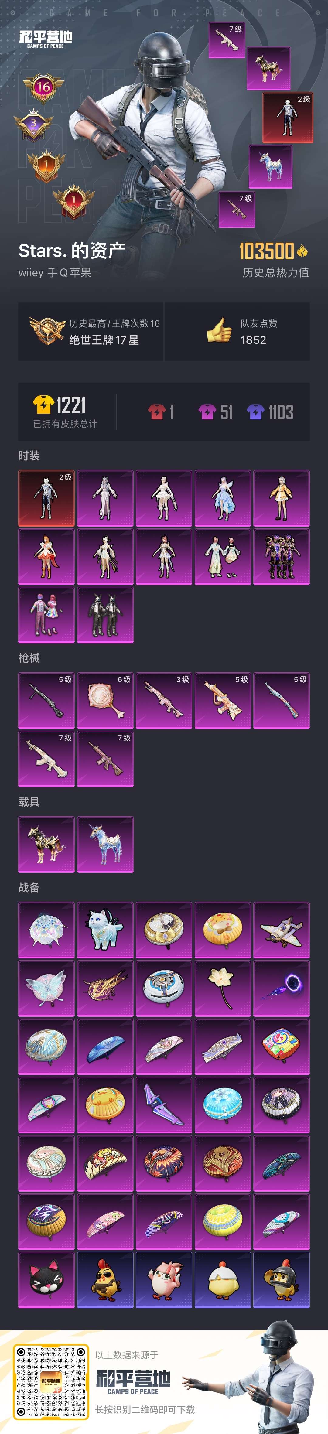 HPSJ3446223和平精英账号详情图3