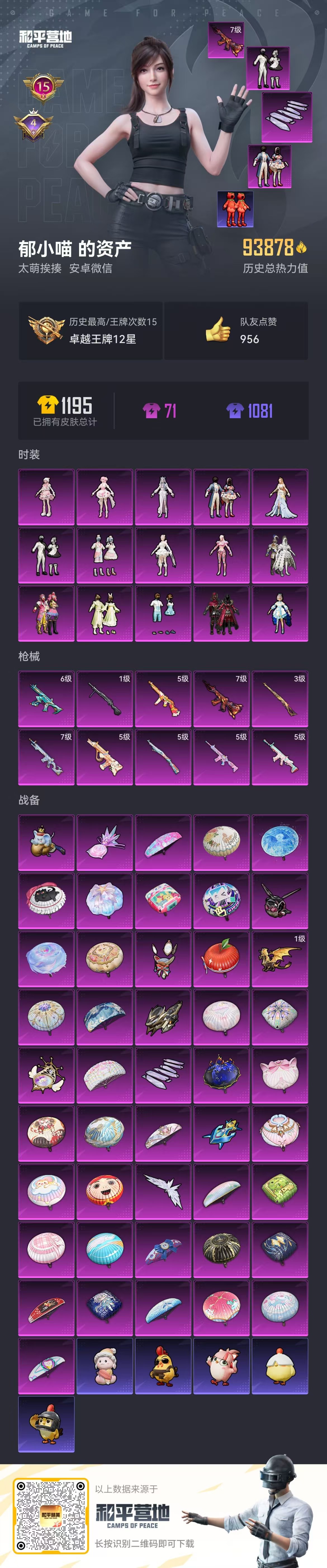 HPSJ3446352和平精英账号详情图3