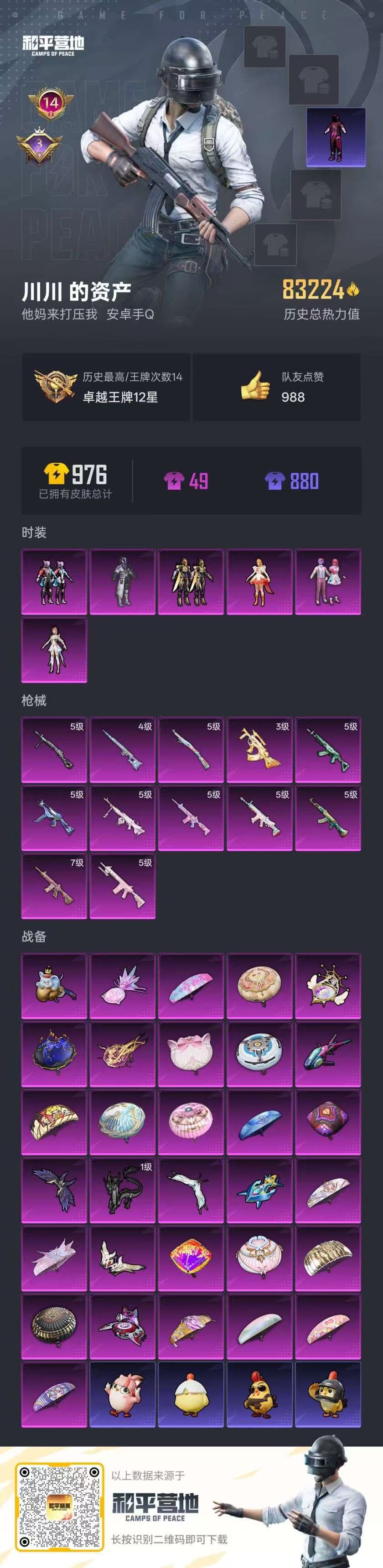 HPSJ3447514和平精英账号详情图3