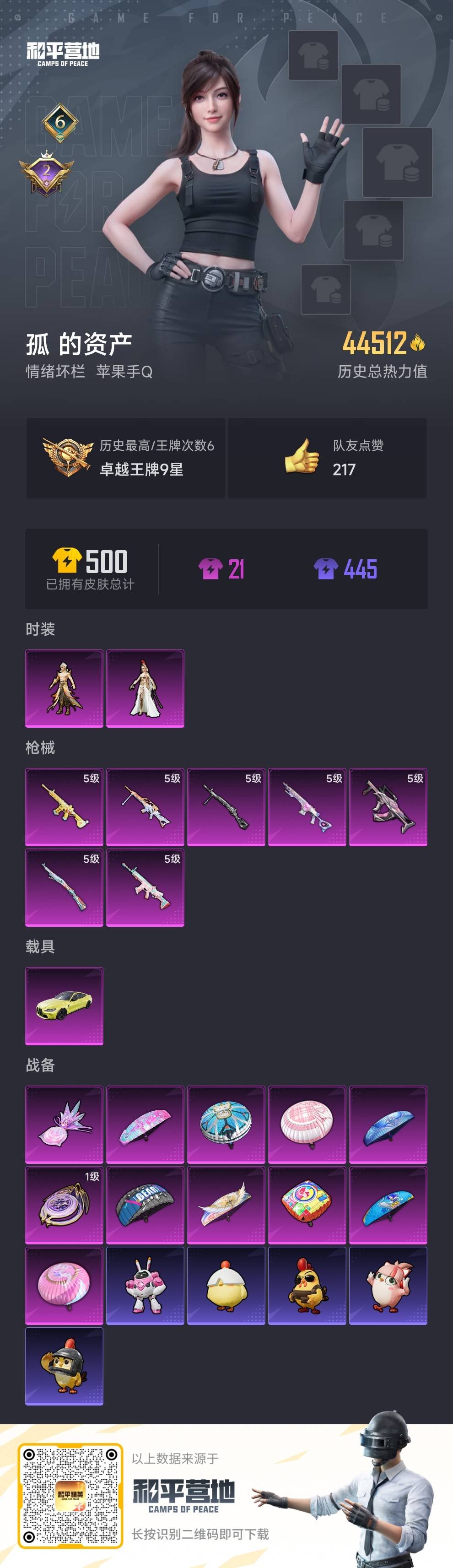 HPSJ3446298和平精英账号详情图3