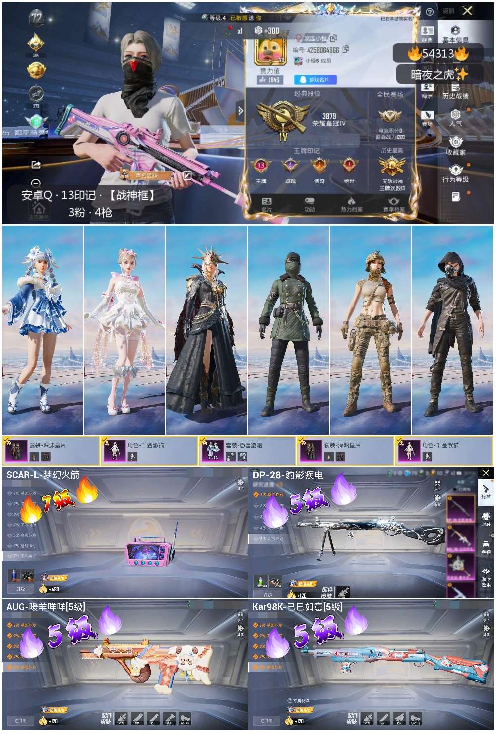 HPSJ3446640和平精英账号详情图4