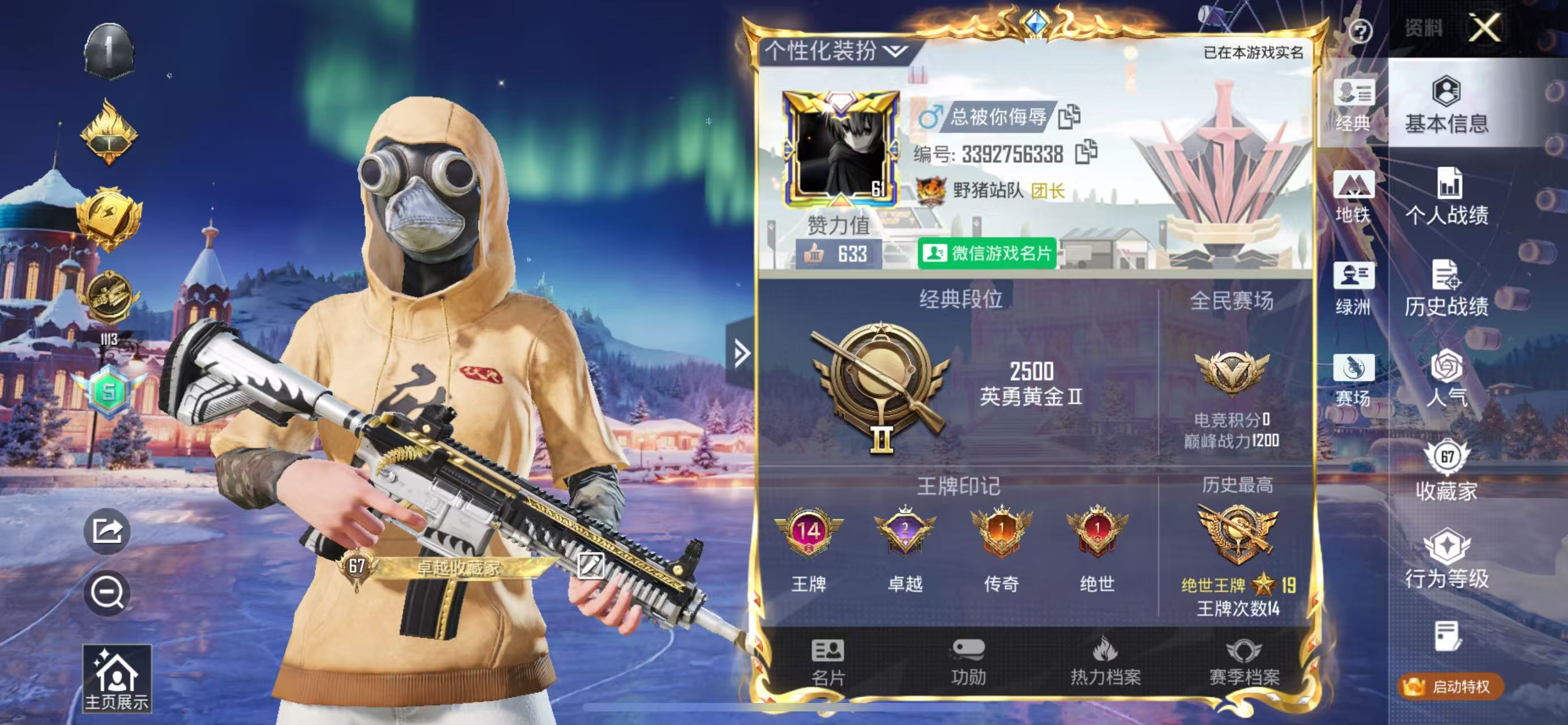 HPSJ3446482和平精英账号详情图2