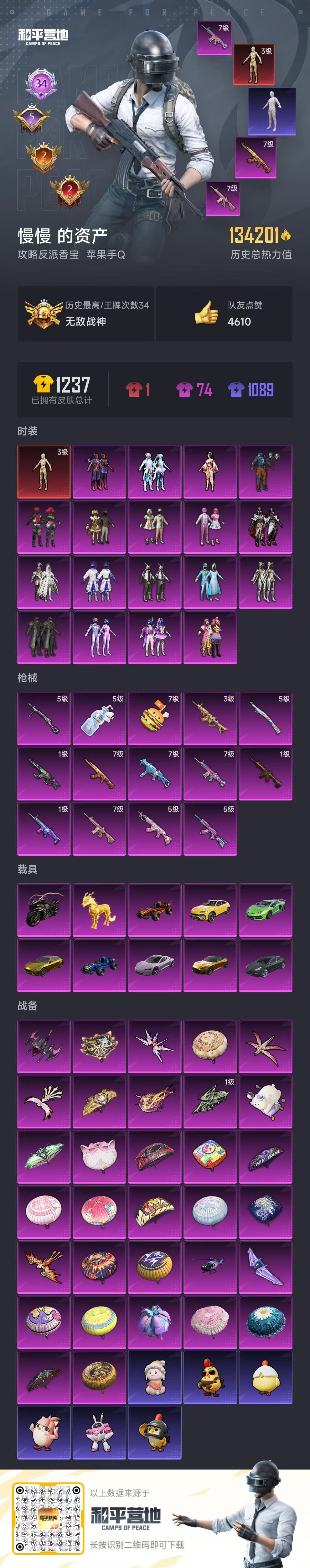 HPSJ3446369和平精英账号详情图3