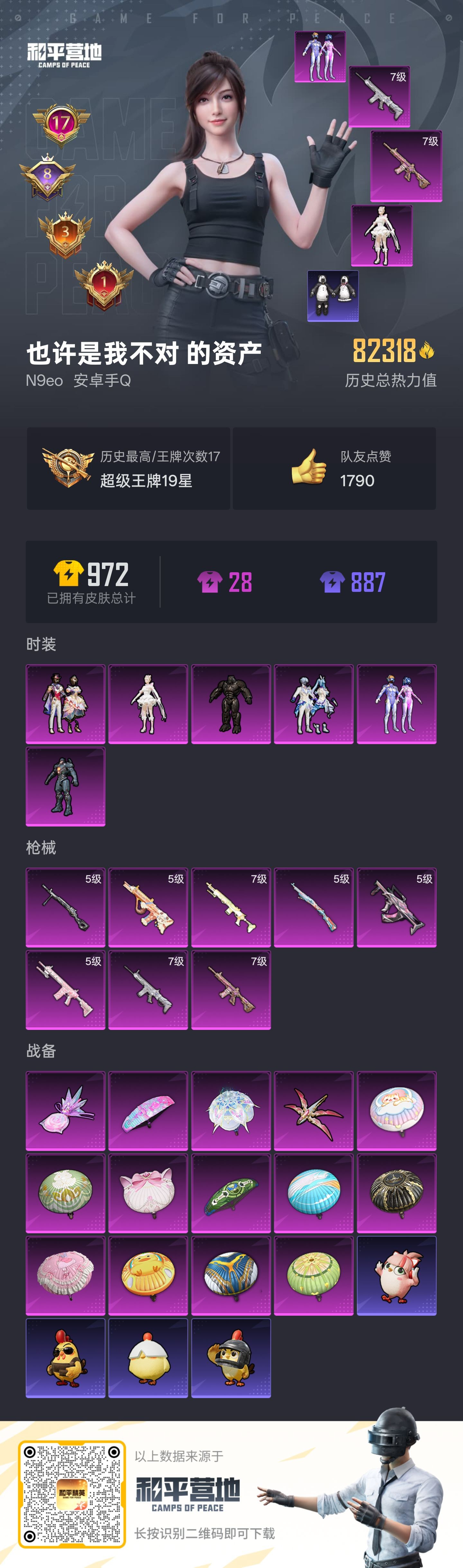 HPSJ3446324和平精英账号详情图3