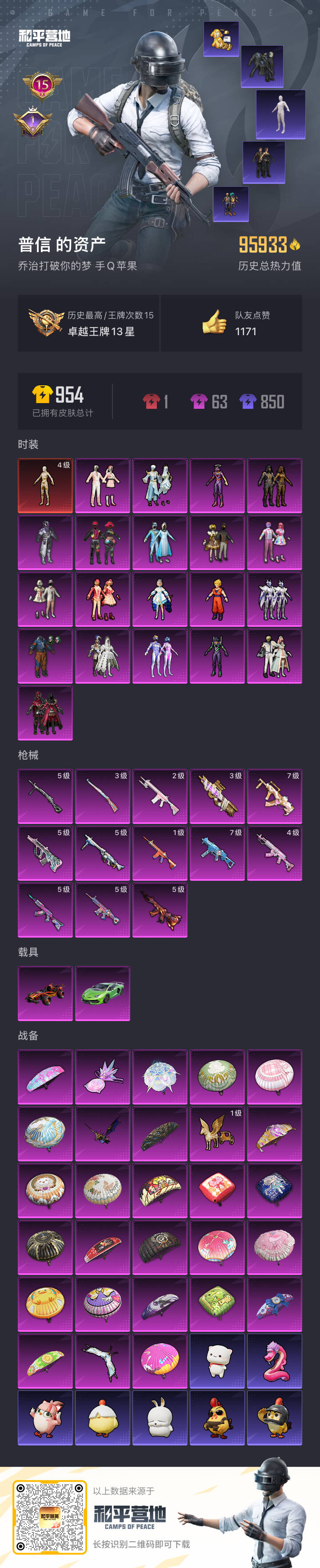 HPSJ3450168和平精英账号详情图3