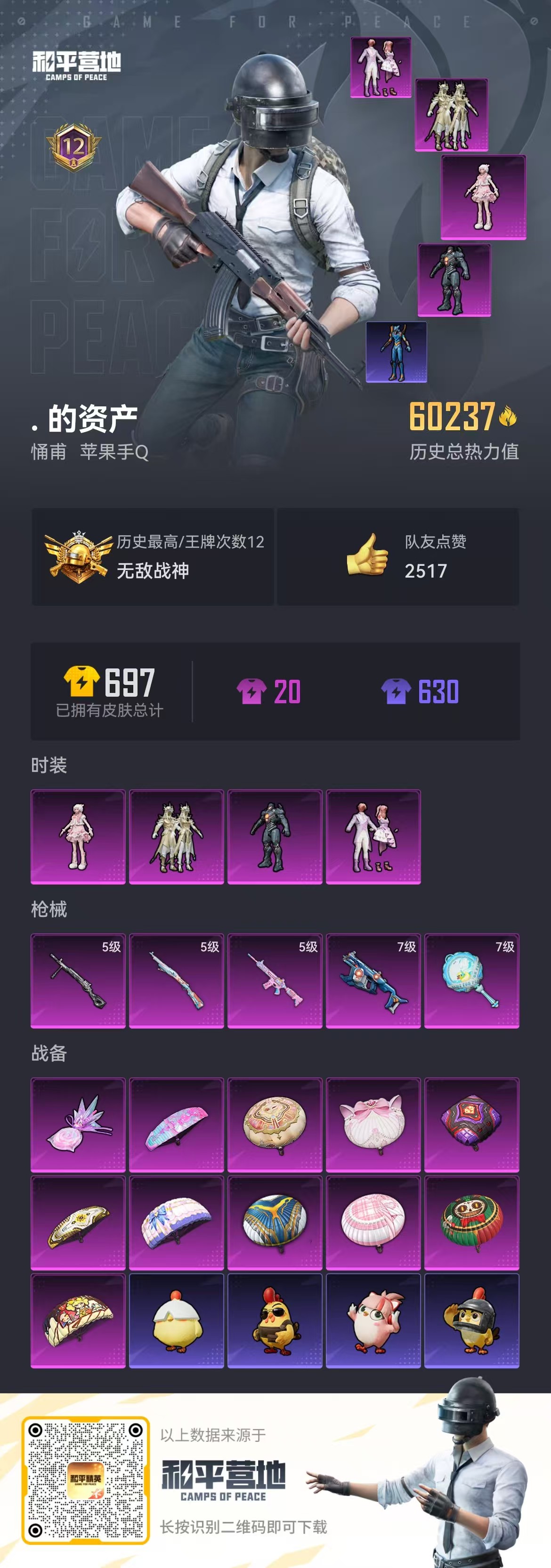 HPSJ3450129和平精英账号详情图2