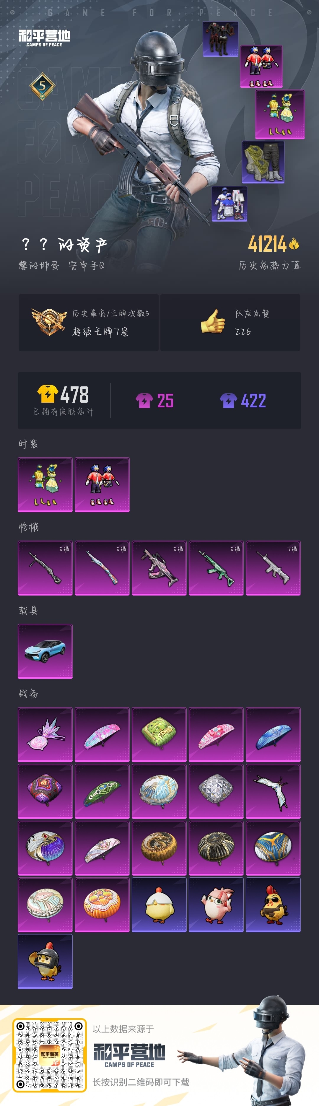 HPSJ3446217和平精英账号详情图3