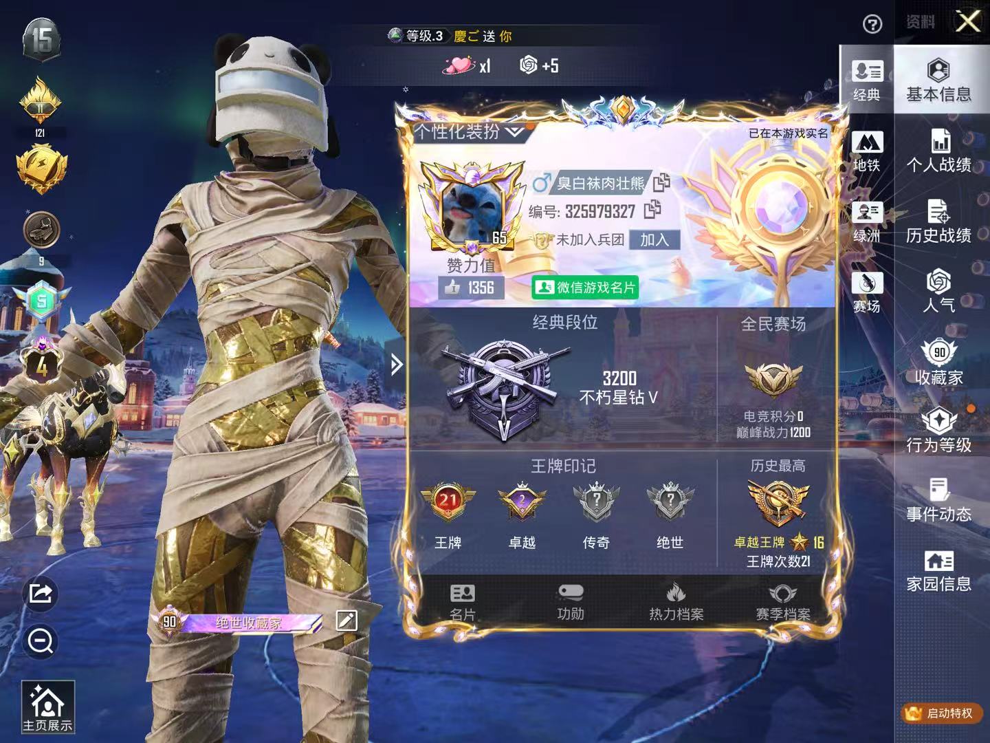 HPSJ3446291和平精英账号详情图2