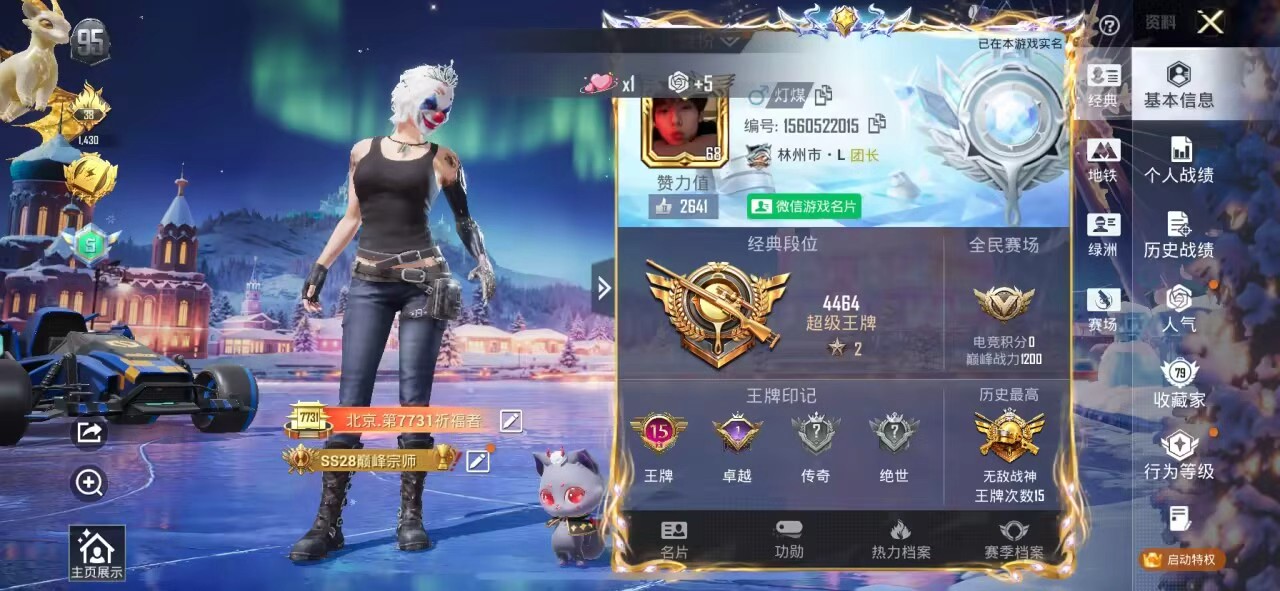 HPSJ3447784和平精英账号详情图2