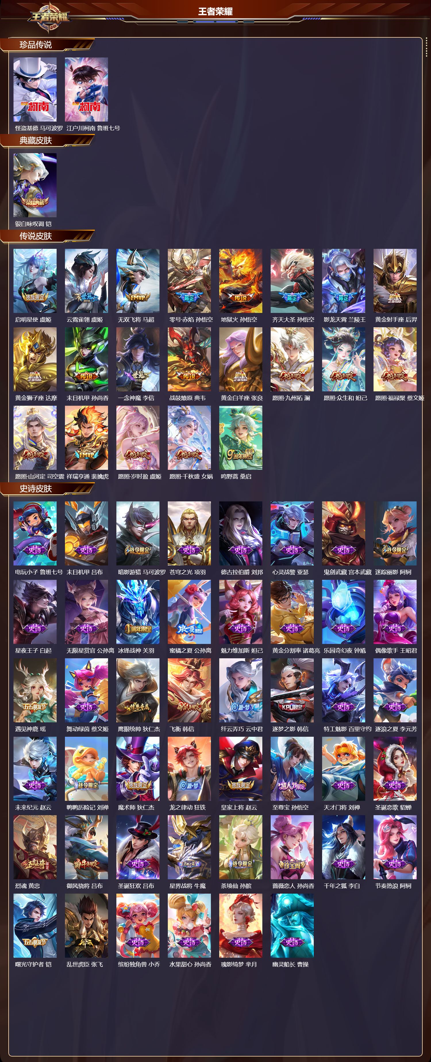 WZQM3474329王者荣耀账号详情图3