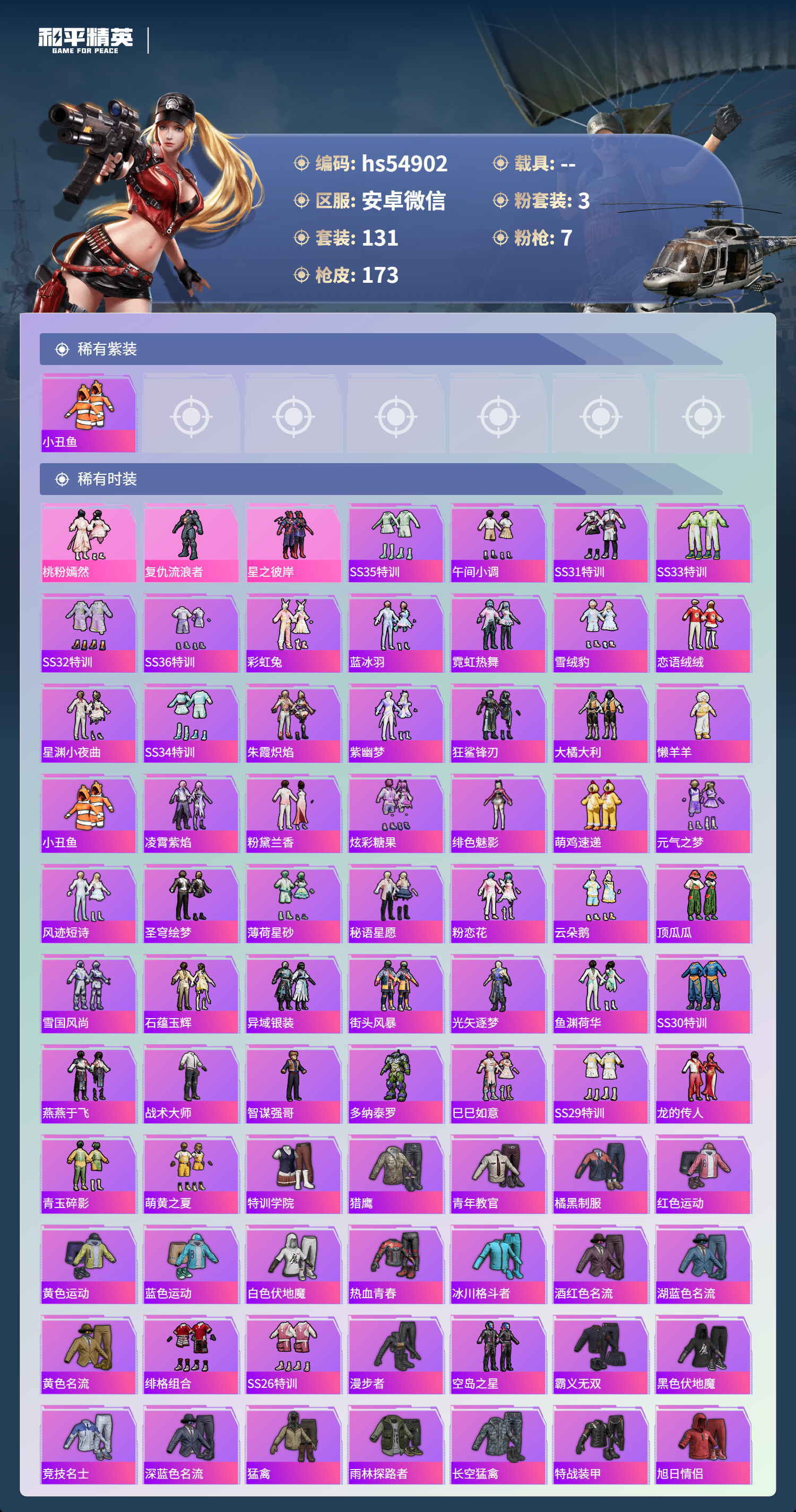 HPSJ3447797和平精英账号详情图5