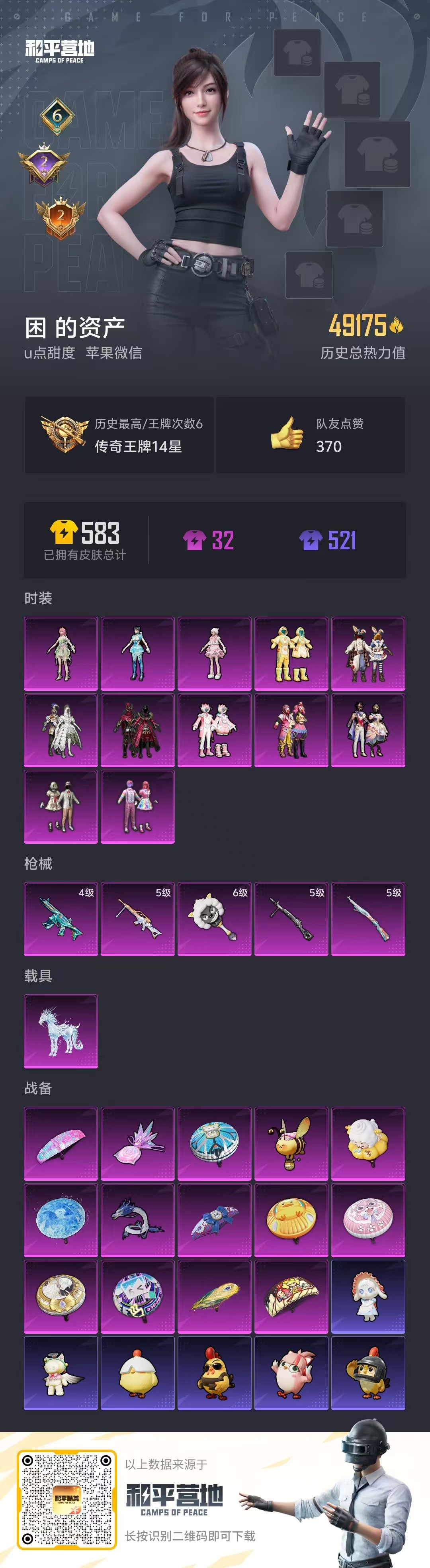 HPSJ3447788和平精英账号详情图3