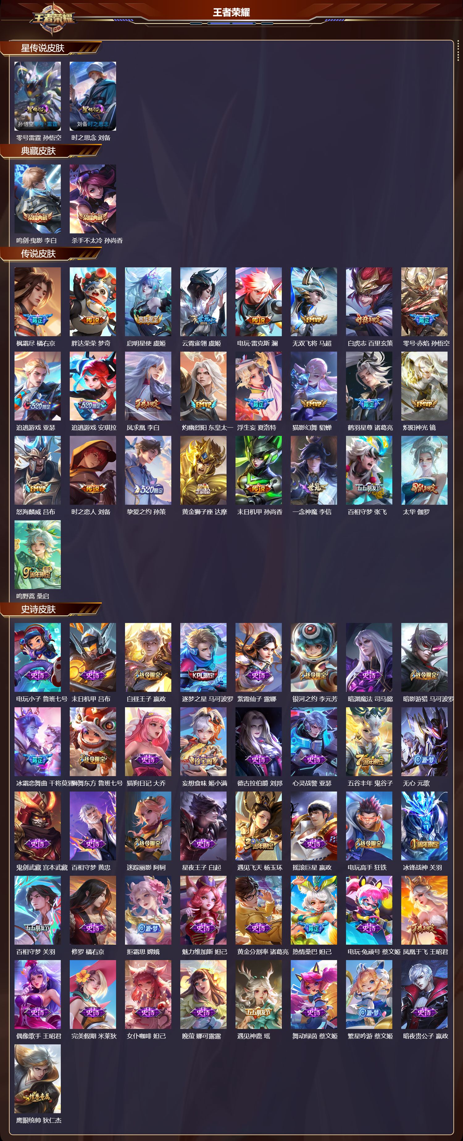 WZQM3474104王者荣耀账号详情图3