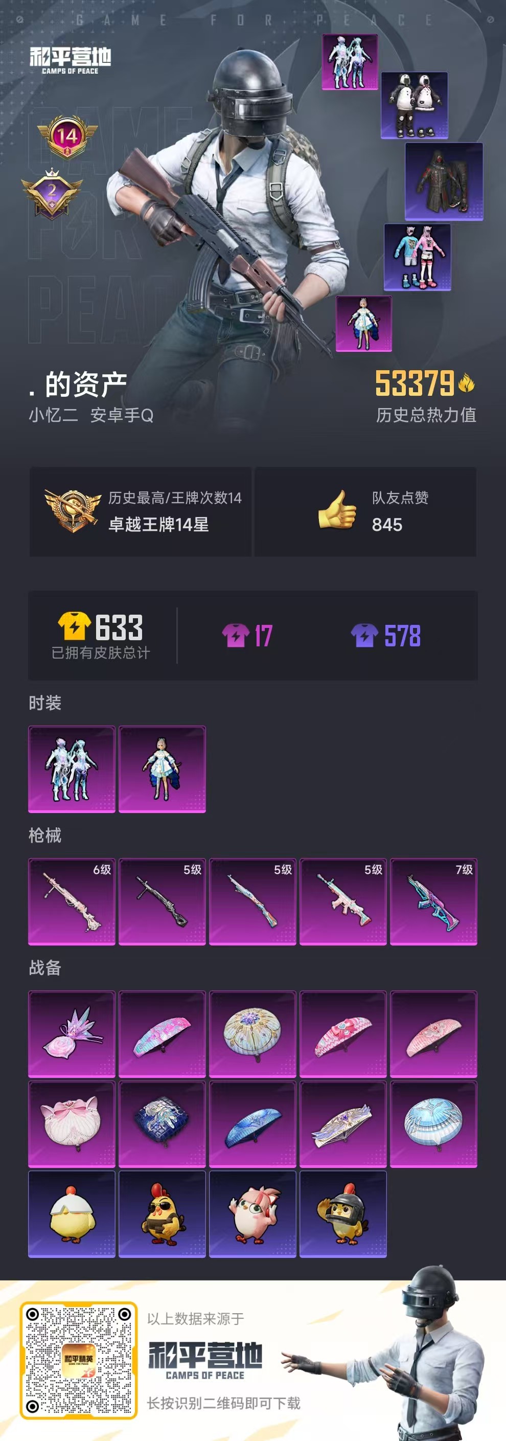 HPSJ3447690和平精英账号详情图3