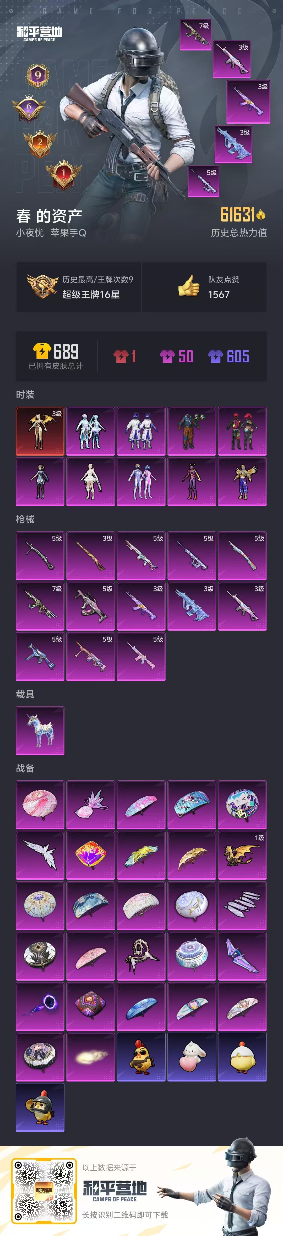 HPSJ3451632和平精英账号详情图3