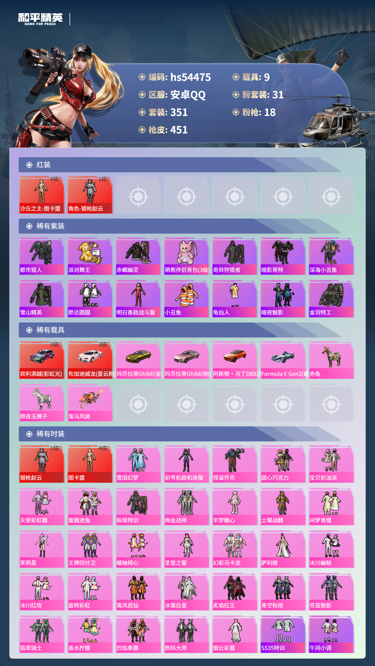 HPSJ3447848和平精英账号详情图5