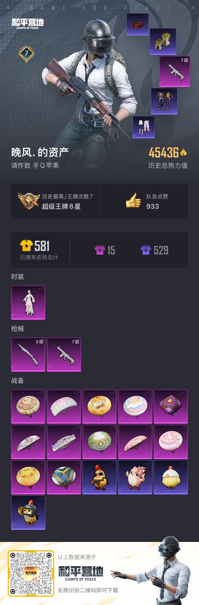 HPSJ3451639和平精英账号详情图4