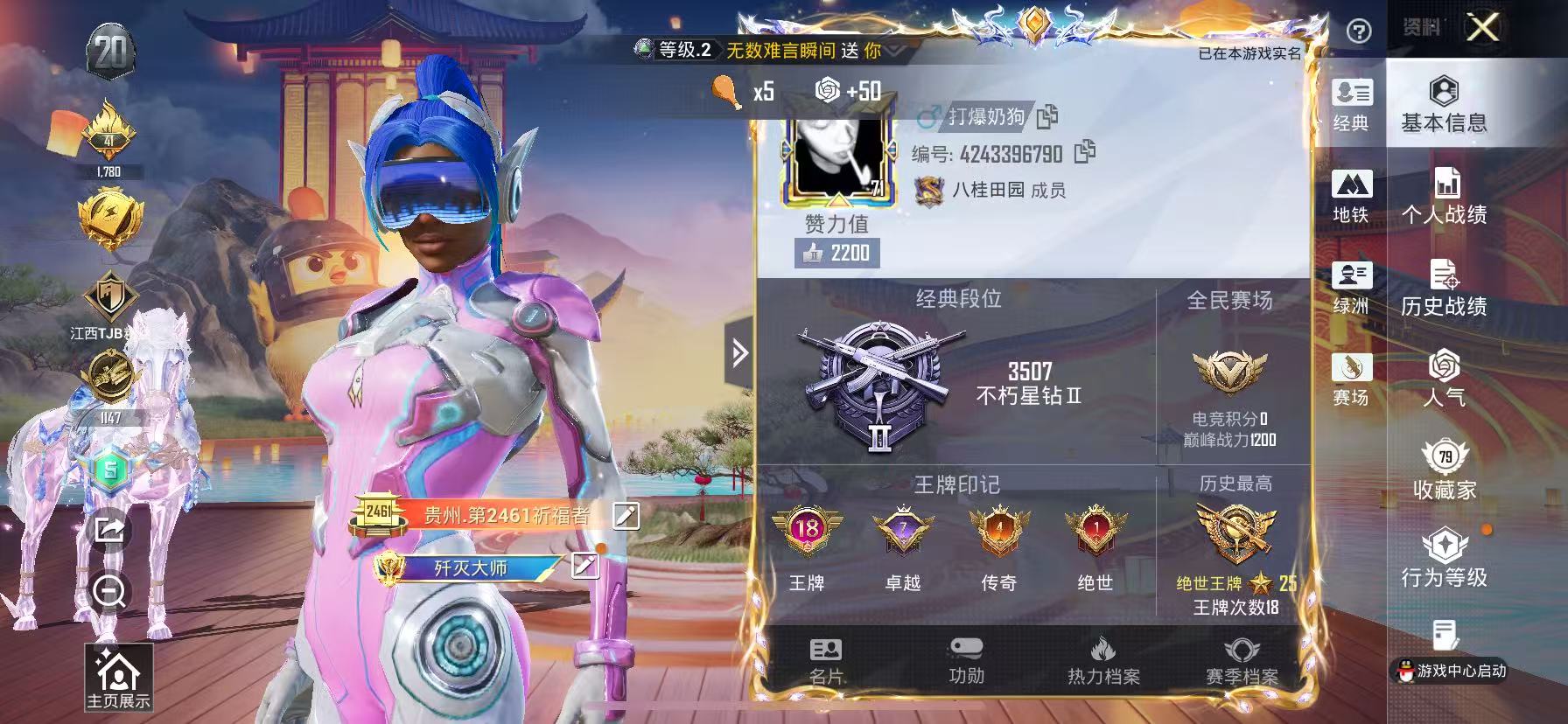 HPSJ3451612和平精英账号详情图2