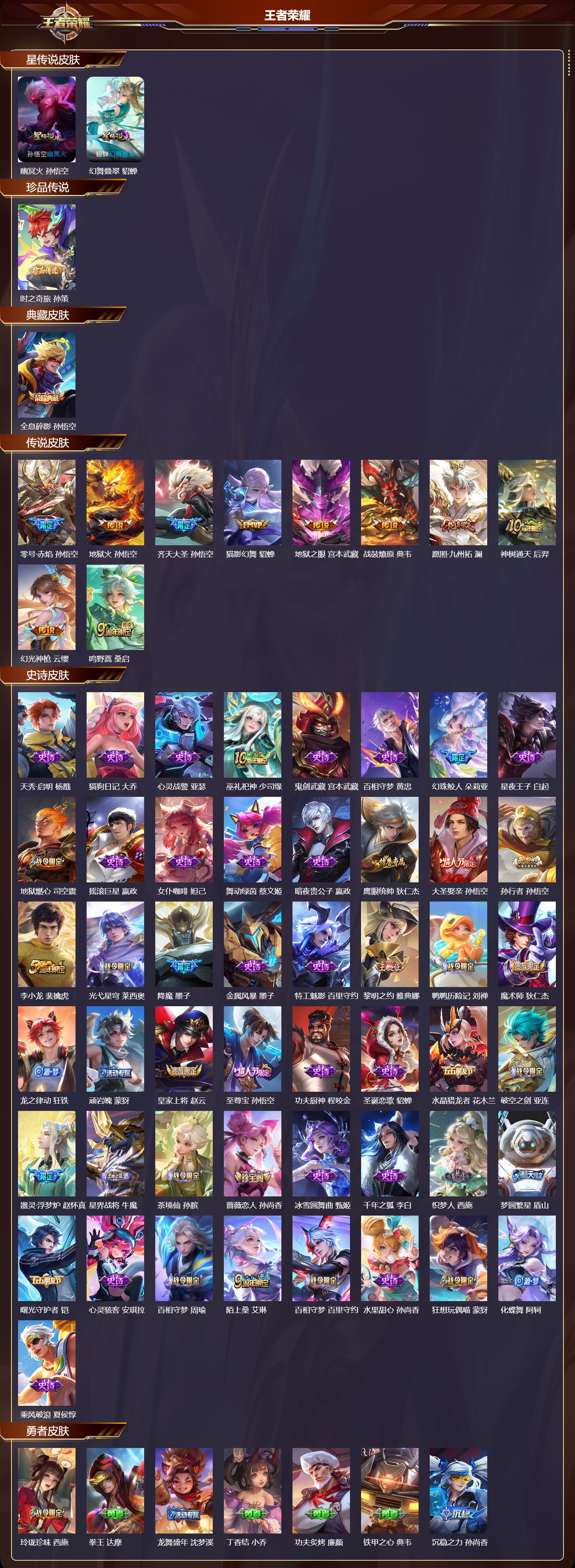 WZQM3474333王者荣耀账号详情图3