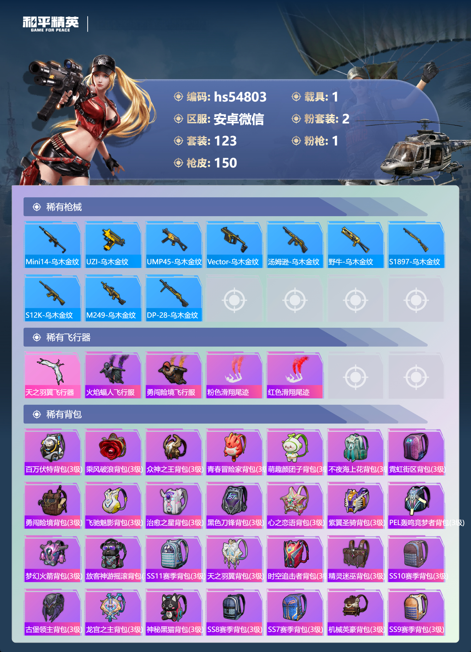 HPSJ3447610和平精英账号详情图8 HPSJ3447610和平精英账号详情图8