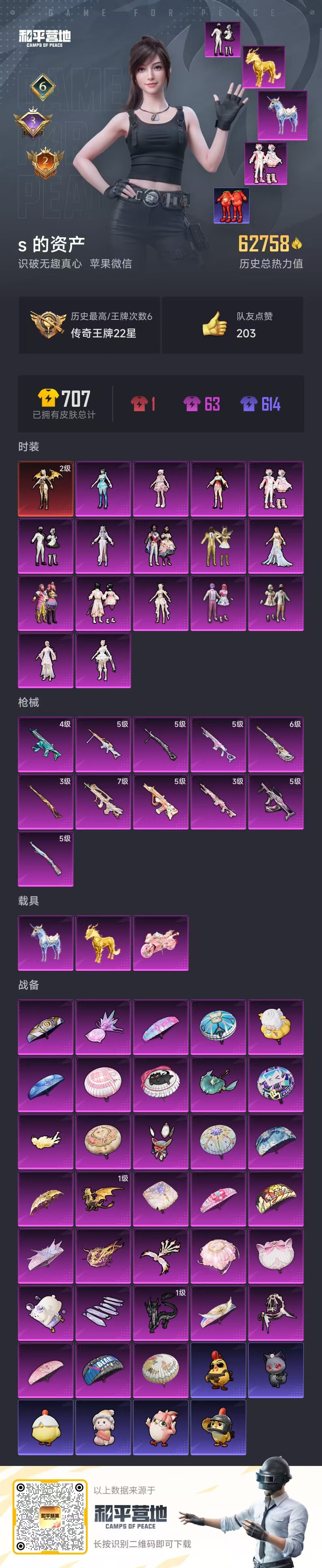 HPSJ3447813和平精英账号详情图3