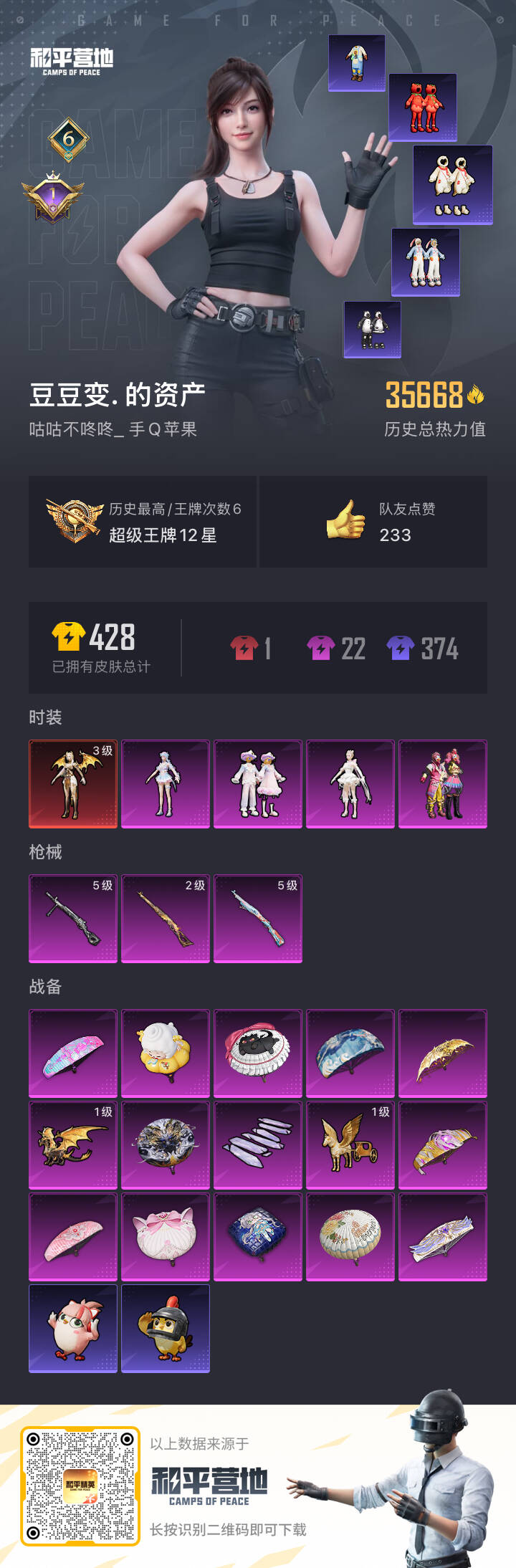 HPSJ3451600和平精英账号详情图4