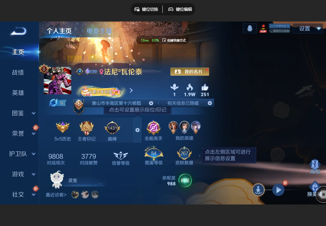 王者荣耀账号安卓QQV8【15传说 天魔缭乱 白虎志 至尊宝 夺宝261抽】安卓QQ/V8/至圣王者/267皮肤/127