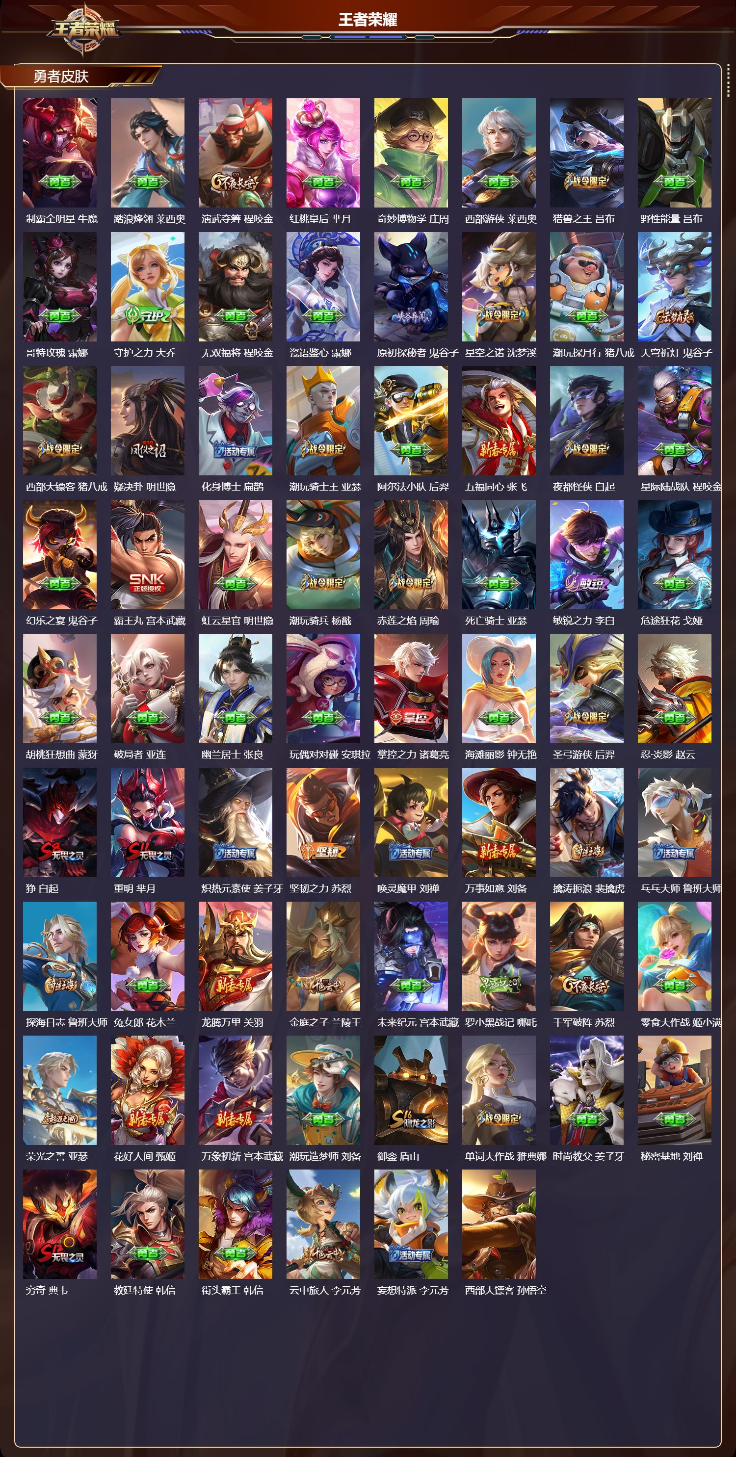 WZQM3474325王者荣耀账号详情图5