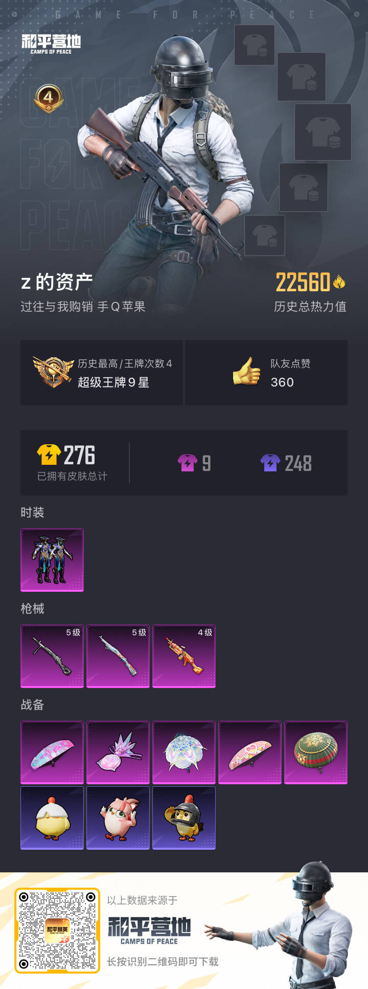 HPSJ3451608和平精英账号详情图4