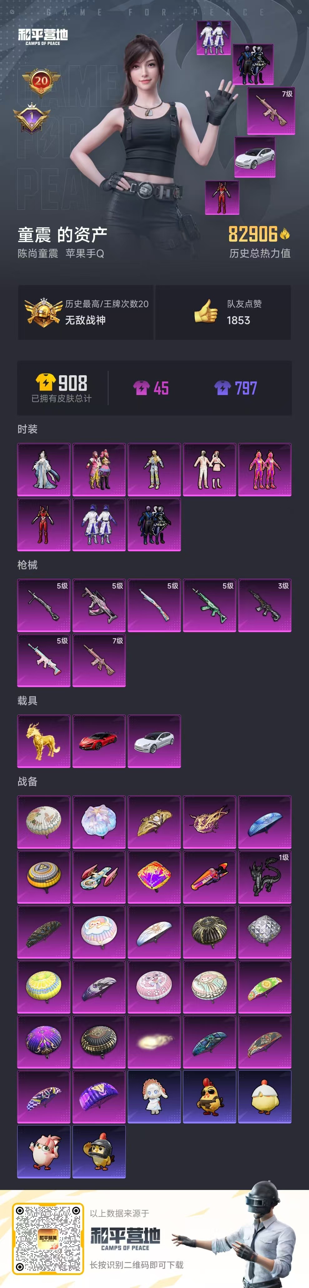 HPSJ3447790和平精英账号详情图3