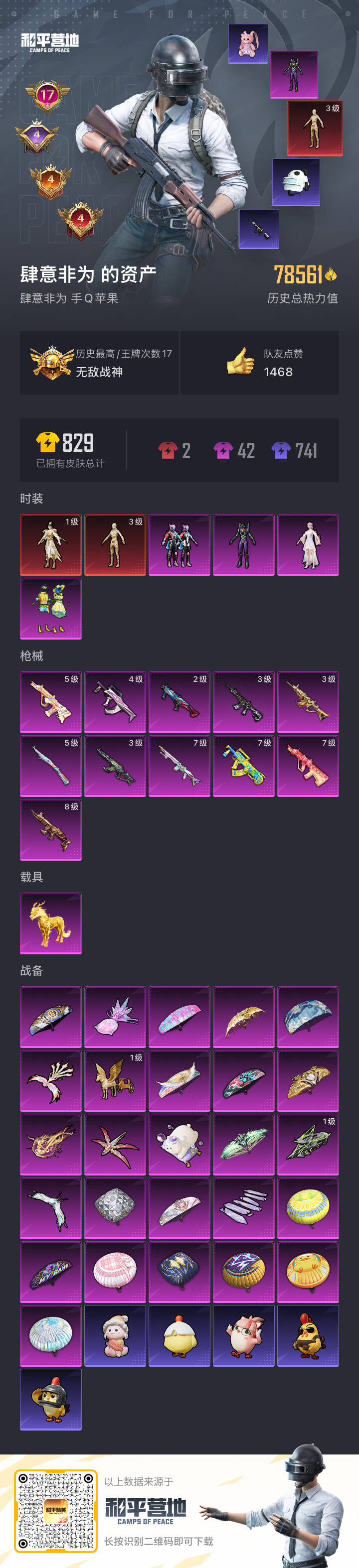 HPSJ3451627和平精英账号详情图3