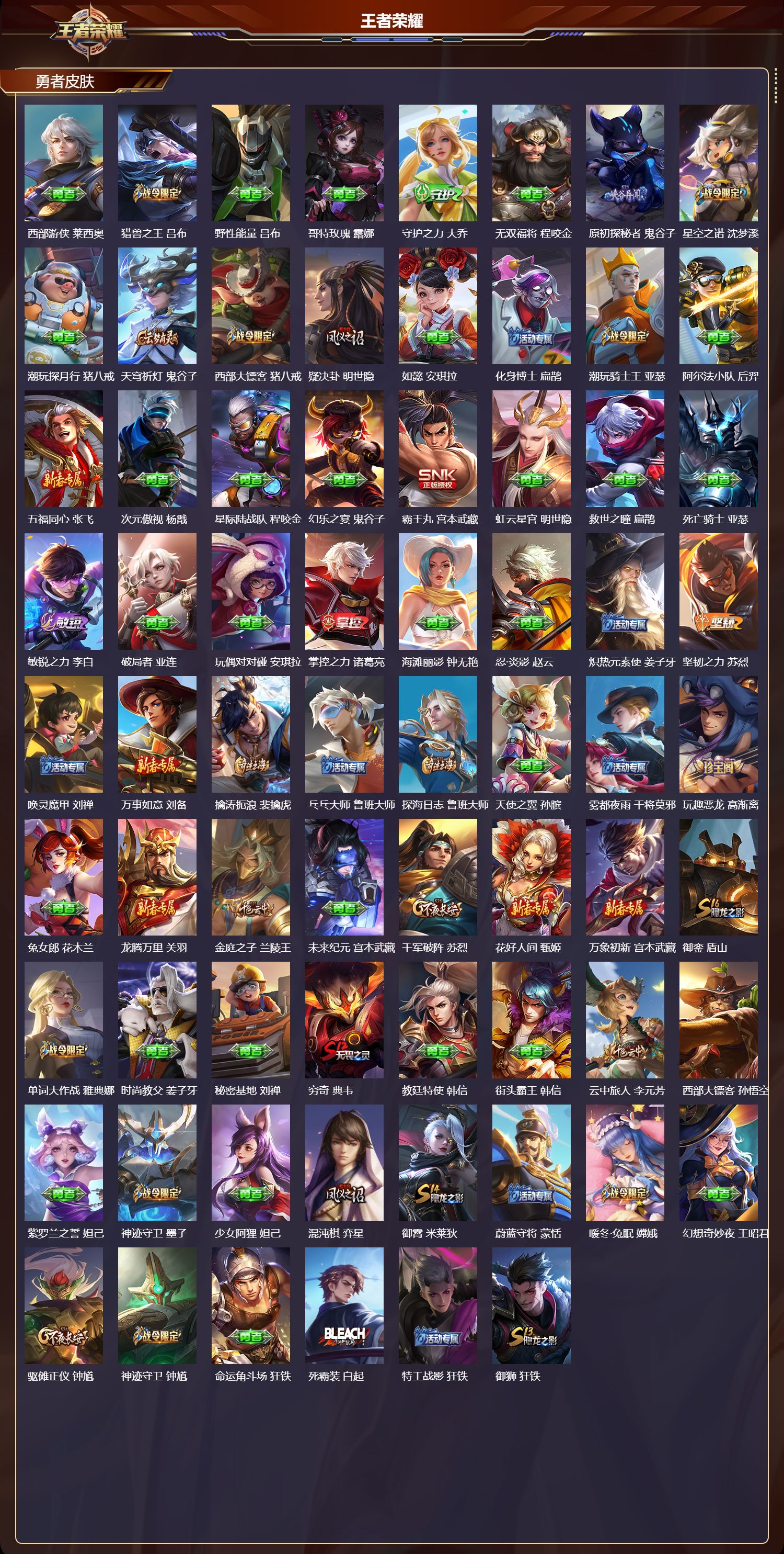 WZQM3474108王者荣耀账号详情图5