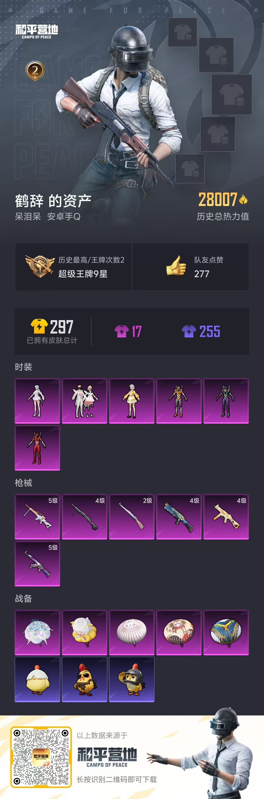 HPSJ3451626和平精英账号详情图2