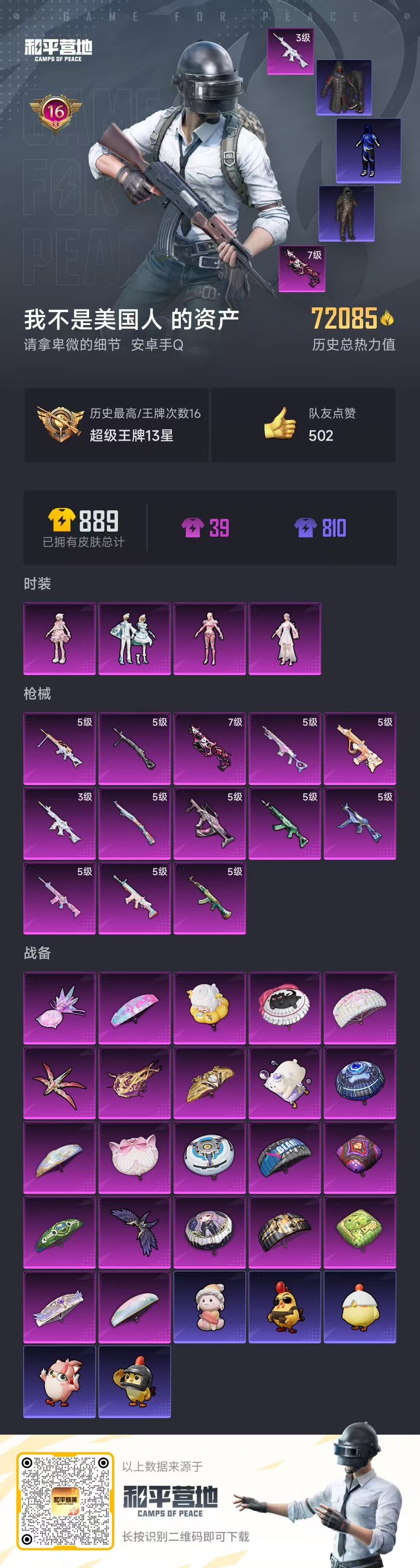 HPSJ3447673和平精英账号详情图4