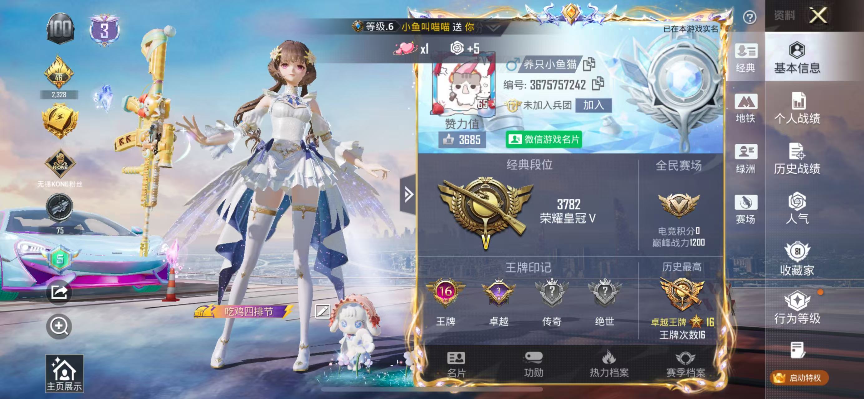 HPSJ3447681和平精英账号详情图3